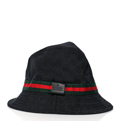 Gucci Monogram Web Bucket Hat S Black 3 of 8