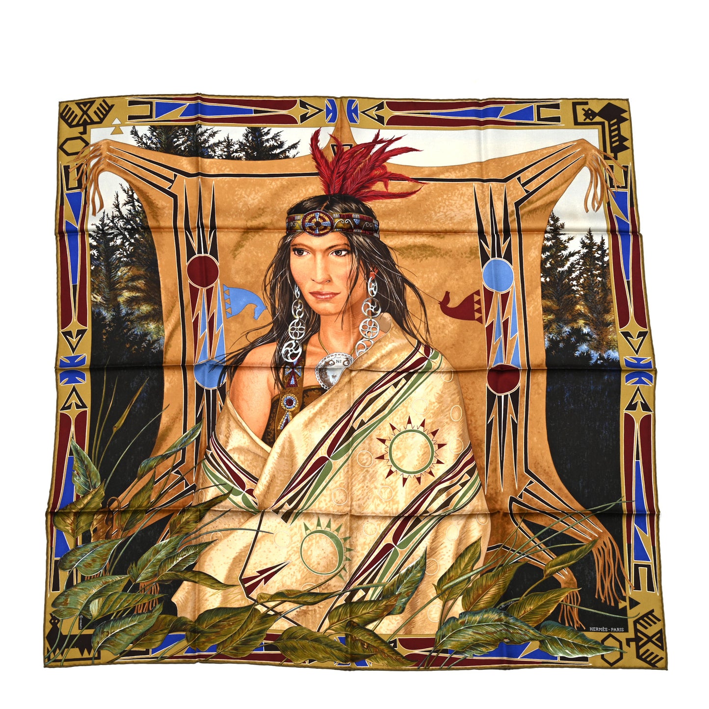 Silk Wako Ni Scarf 90 Multicolor