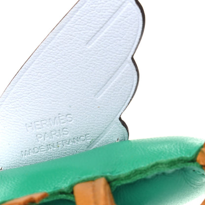 Hermes Milo Lambskin Grigri Rodeo Pegase Horse Bag Charm PM Menthe Sesame Bleu Brume 3 of 4