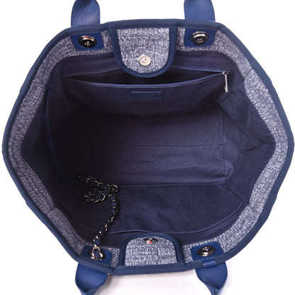 Chanel Canvas Large Deauville Tote Blue 6 of 12