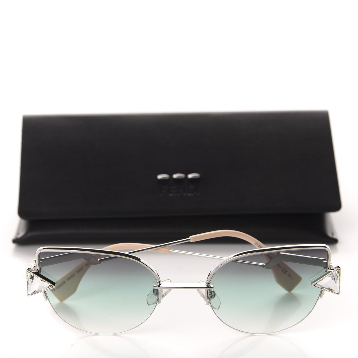 Metal Crystal Sunglasses FF 0242/S Silver