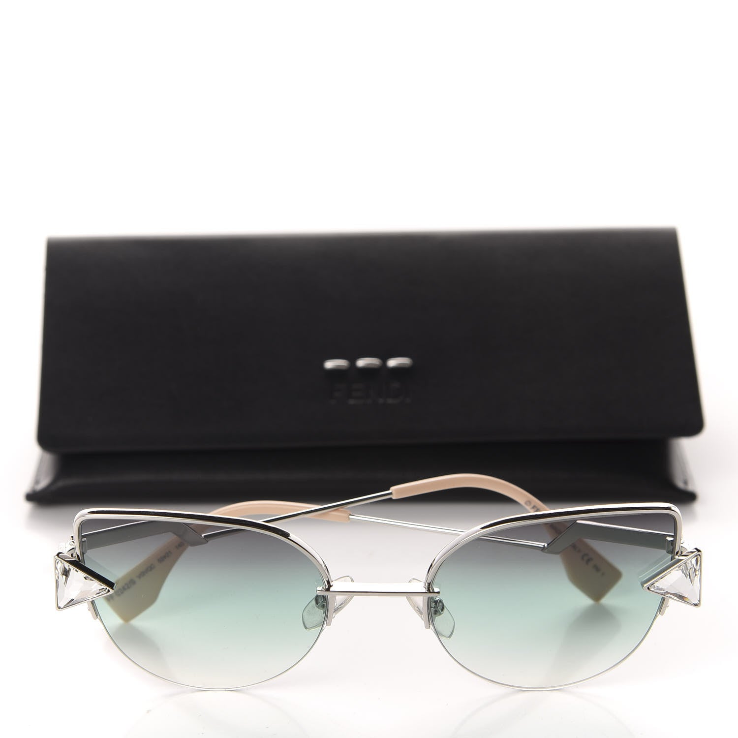 Fendi Metal Crystal Sunglasses FF 0242/S Silver 7 of 7