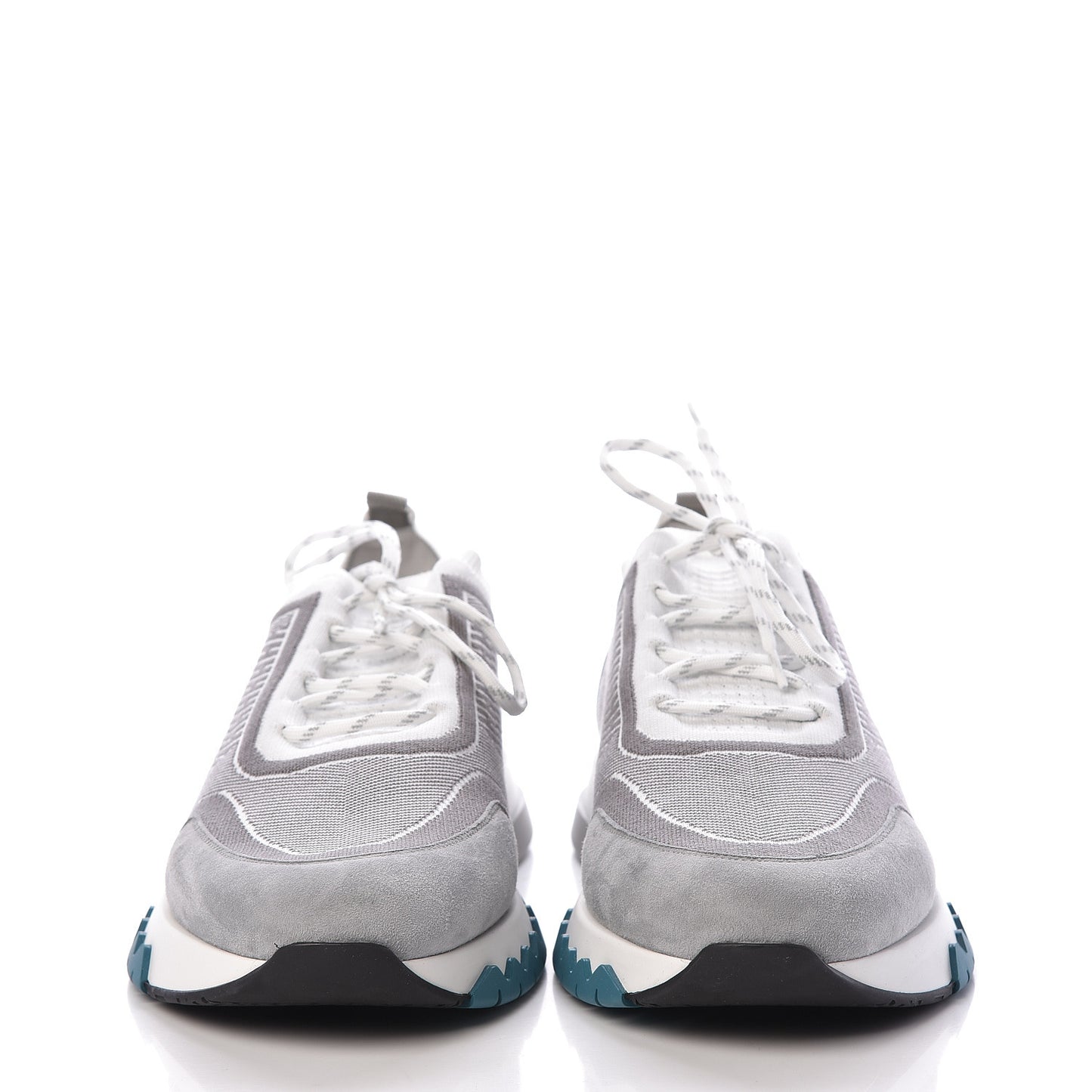 Knit Goatskin Mens Addict Sneakers 45 White Gris