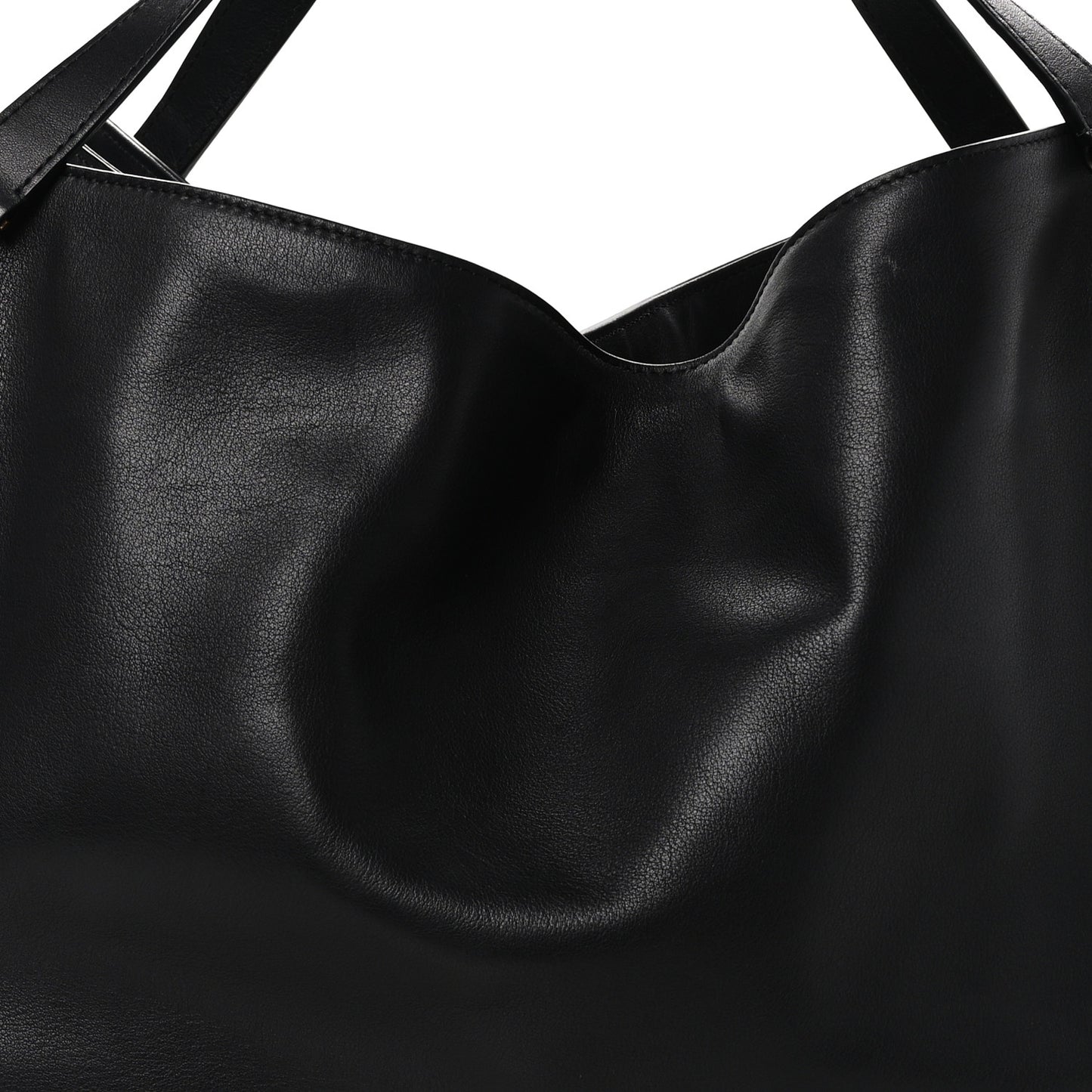 Polished Saddle Calfskin Alexia Bag Black