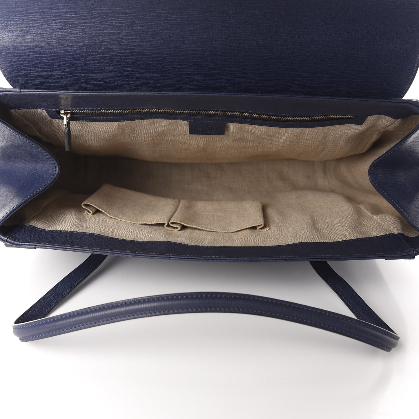 Calfskin Bamboo Bullet Top Handle Bag Uniform Blue