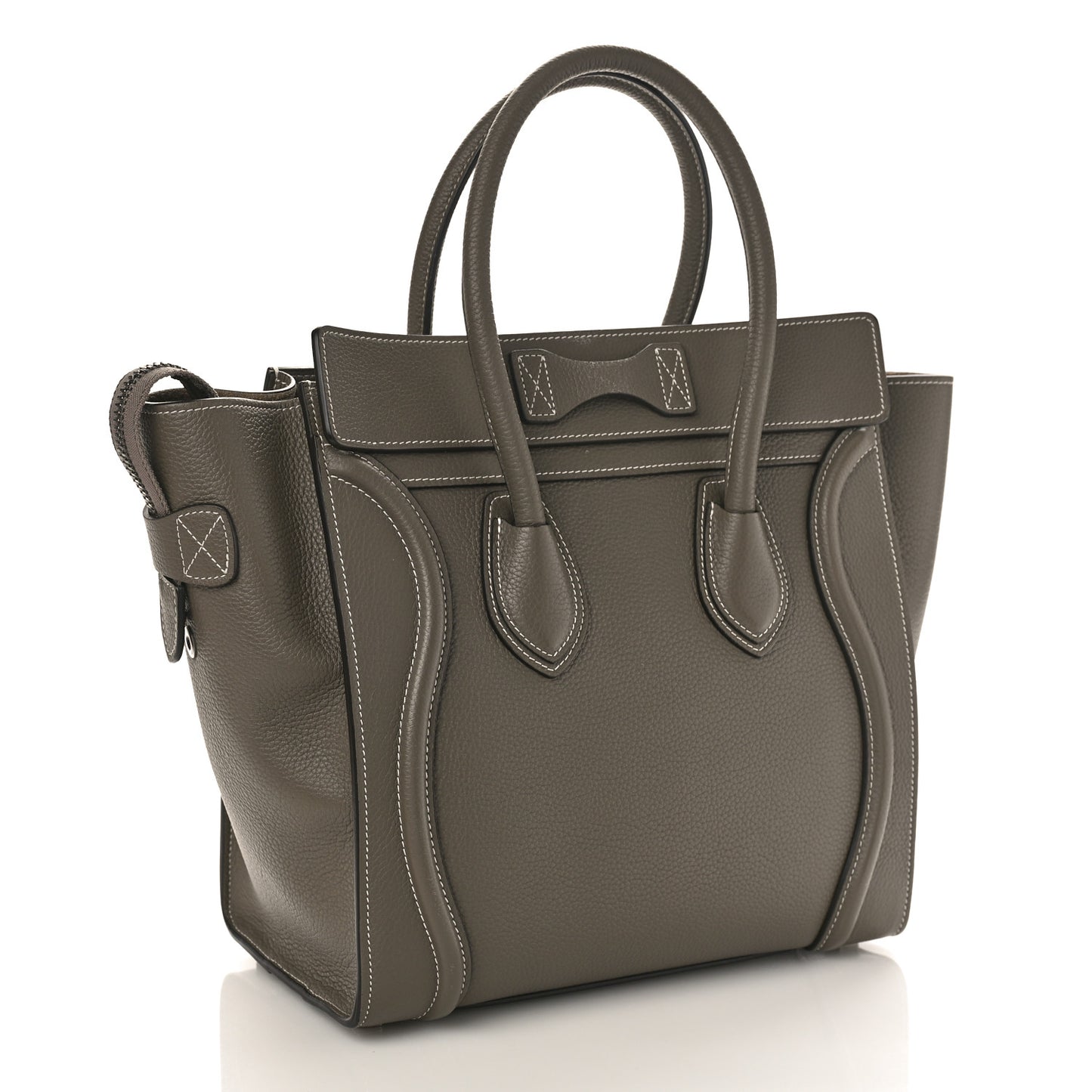 Drummed Calfskin Micro Luggage Souris