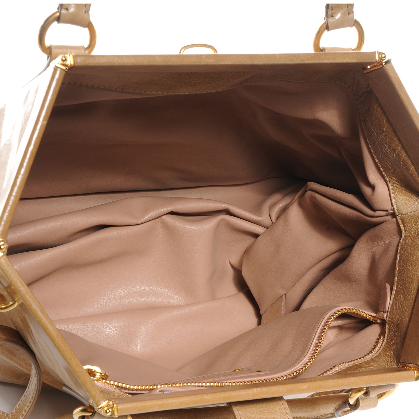 Vitello Shine Large Tote Sughero Talco