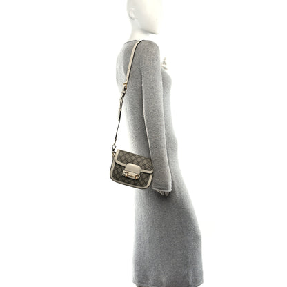 Gucci GG Supreme Monogram Textured Dollar Calfskin Web Mini Horsebit 1955 Shoulder Bag 2 of 11