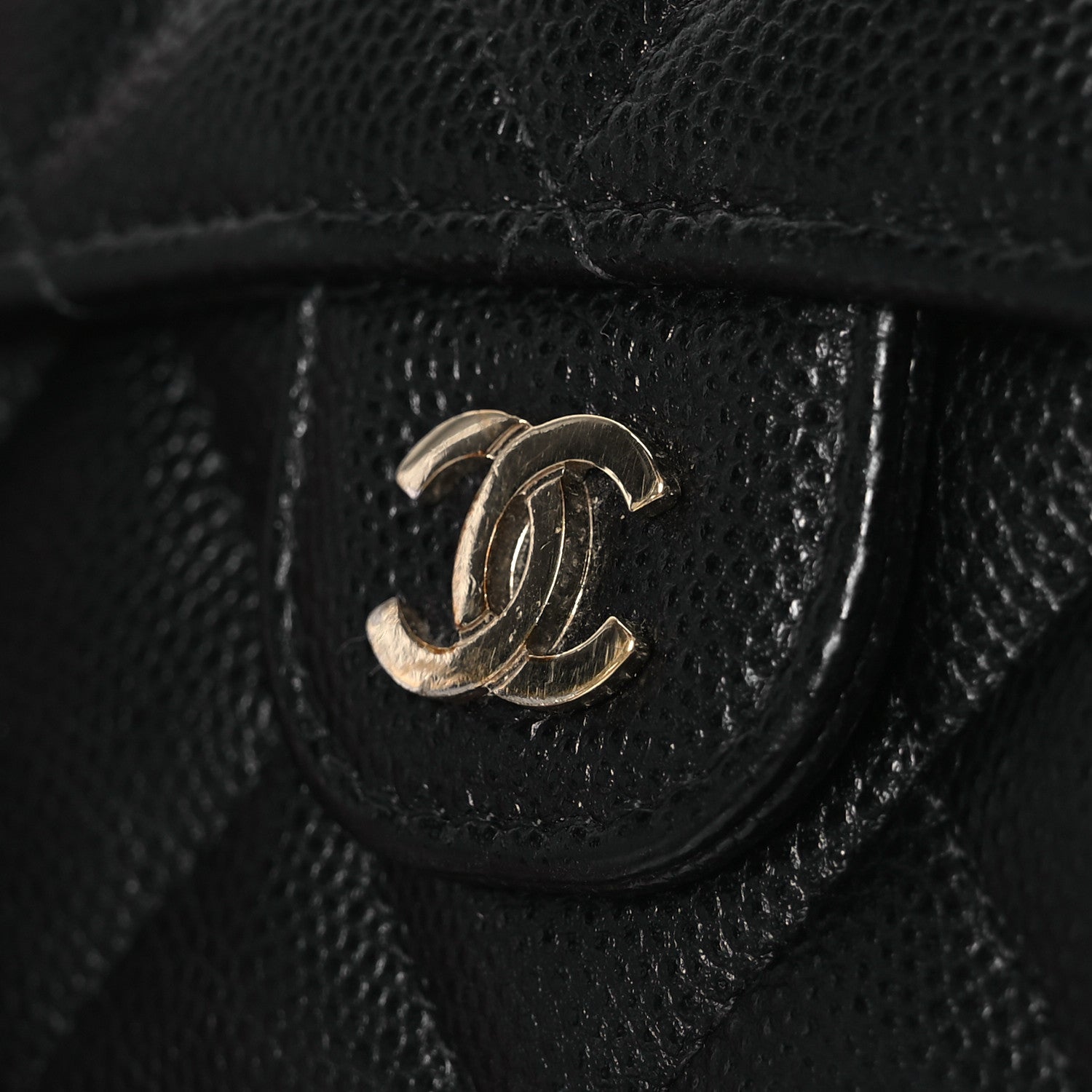 Chanel Caviar Quilted Medium Gusset Flap Wallet Black 13 of 15
