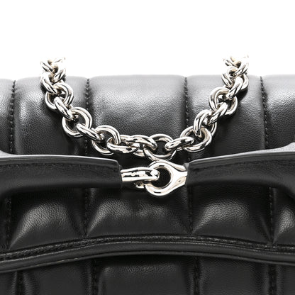 Gucci Nappa Vertical Matelasse Small Maxi Horsebit Chain Shoulder Bag Black 8 of 13