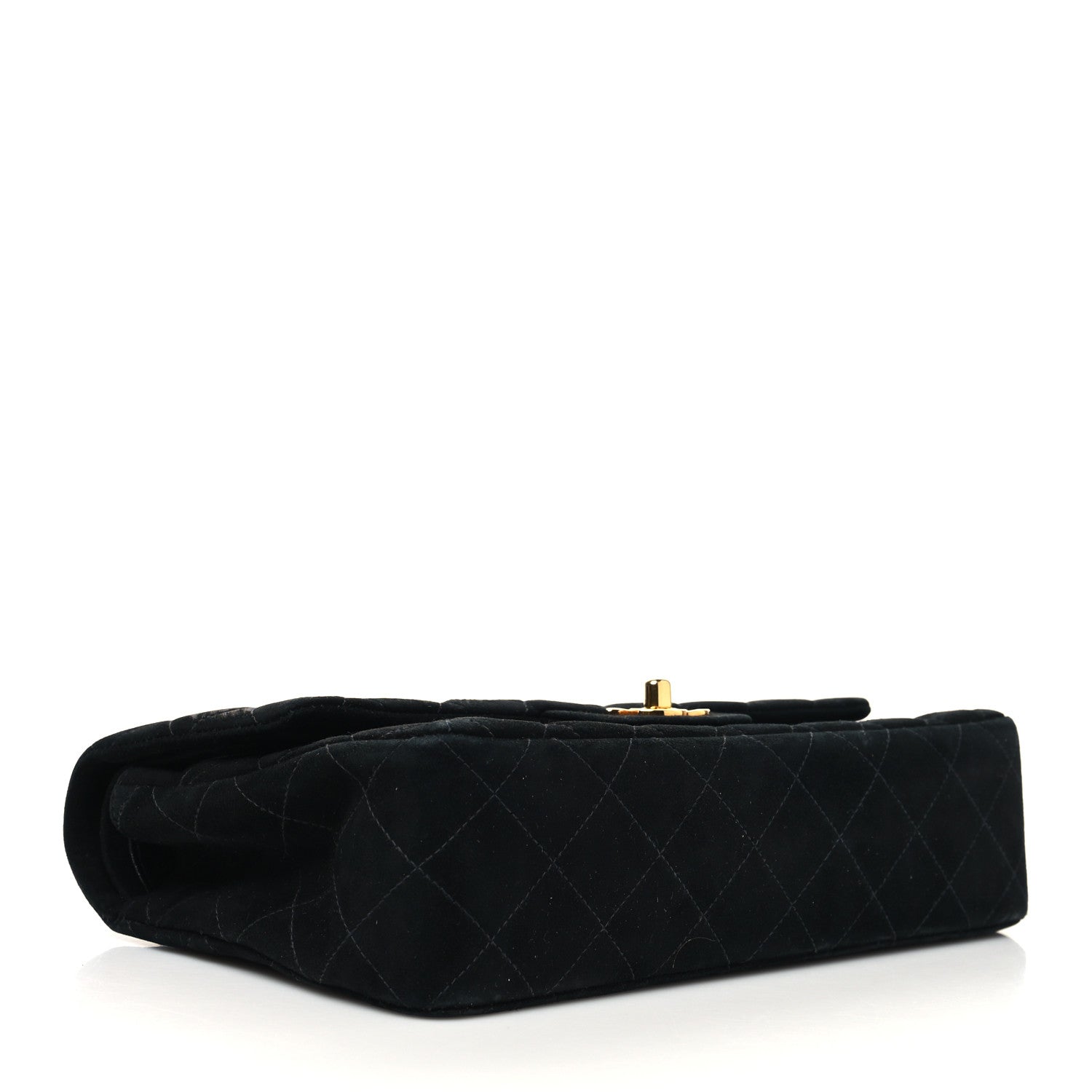 Chanel Velvet Quilted Medium Double Flap Black 4 of 13