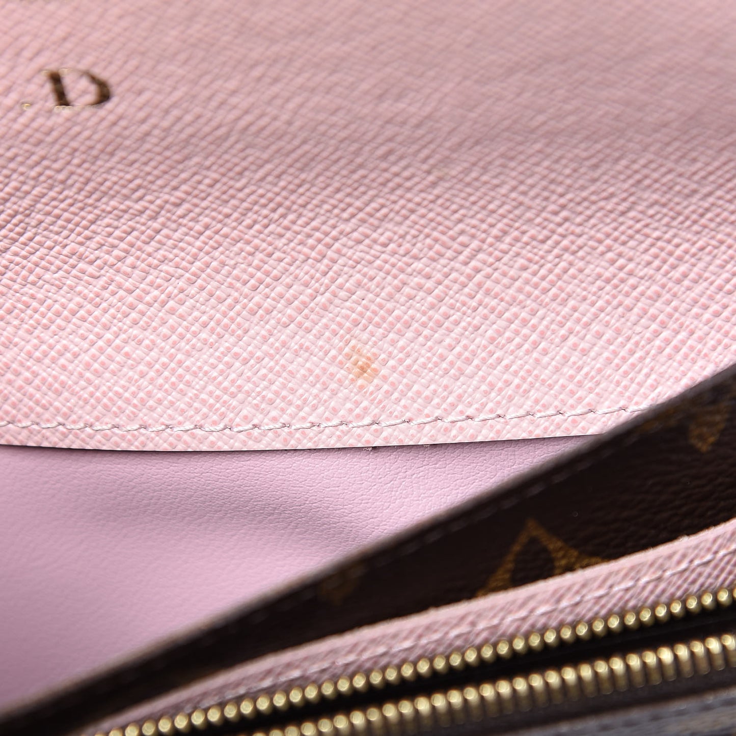Monogram Emilie Wallet Rose Ballerine