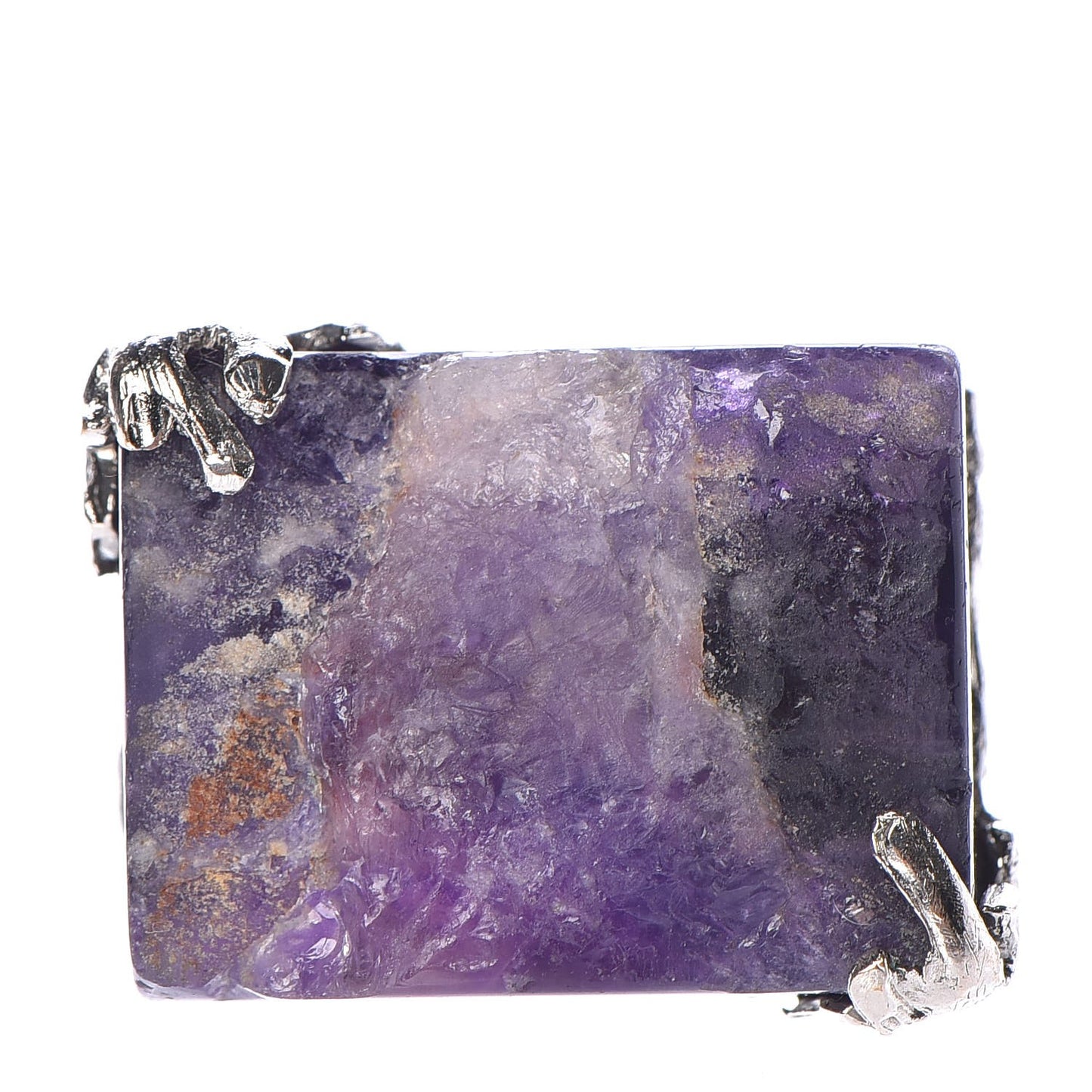 Amethyst Arty Square Ring 6