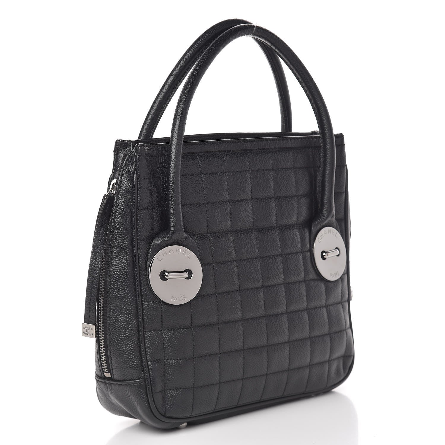 Chanel Caviar Square Quilted Shoulder Bag Black 3 of 10