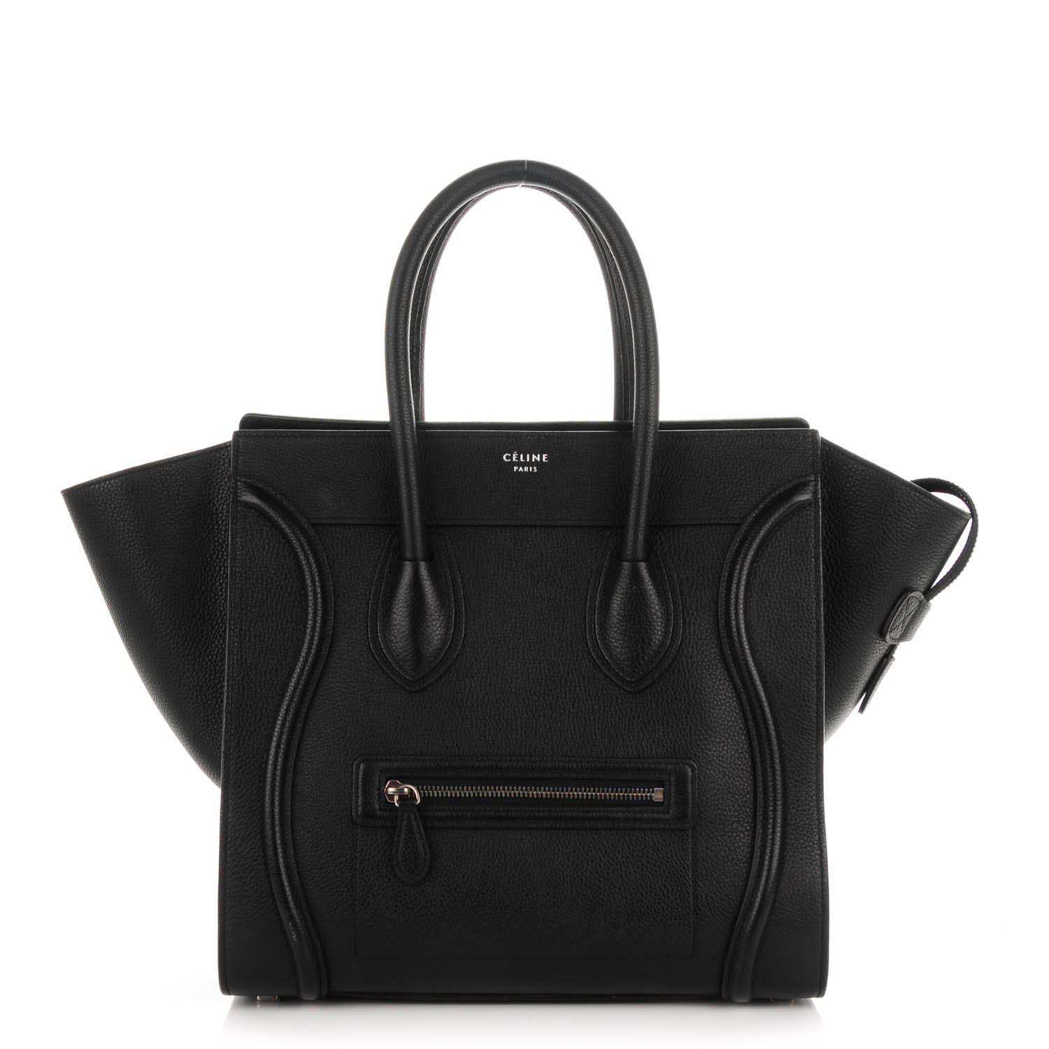 Celine Drummed Calfskin Mini Luggage Black 1 of 11