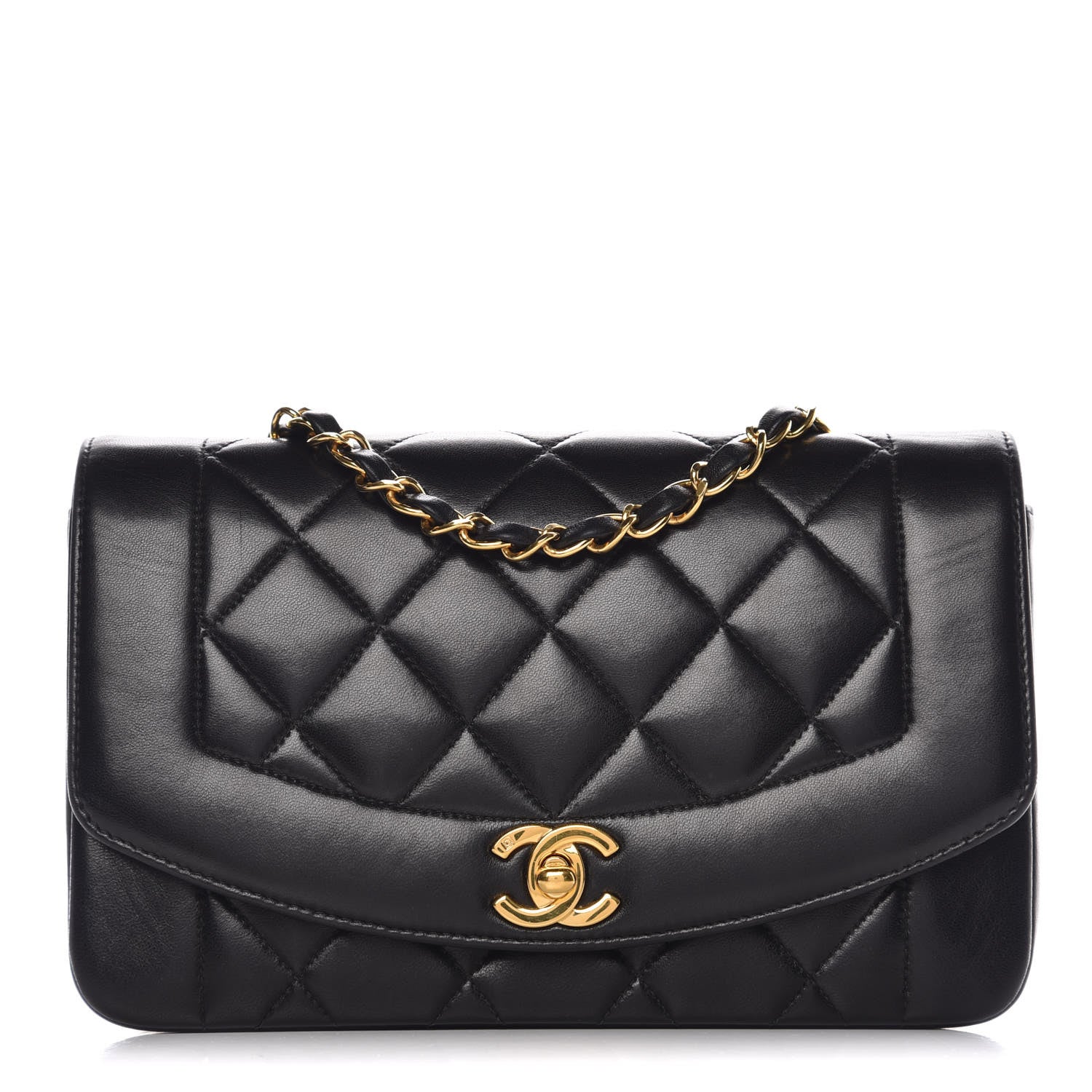 Chanel Lambskin Quilted Small Single Flap Black 1 of 13