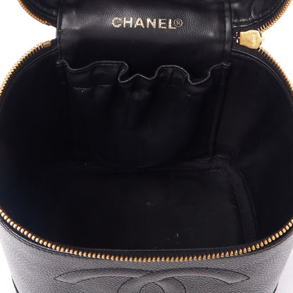 Chanel Caviar Vanity Cosmetic Case Black 6 of 9