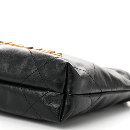 Chanel Shiny Calfskin Quilted Mini Chanel 22 Black 10 of 11