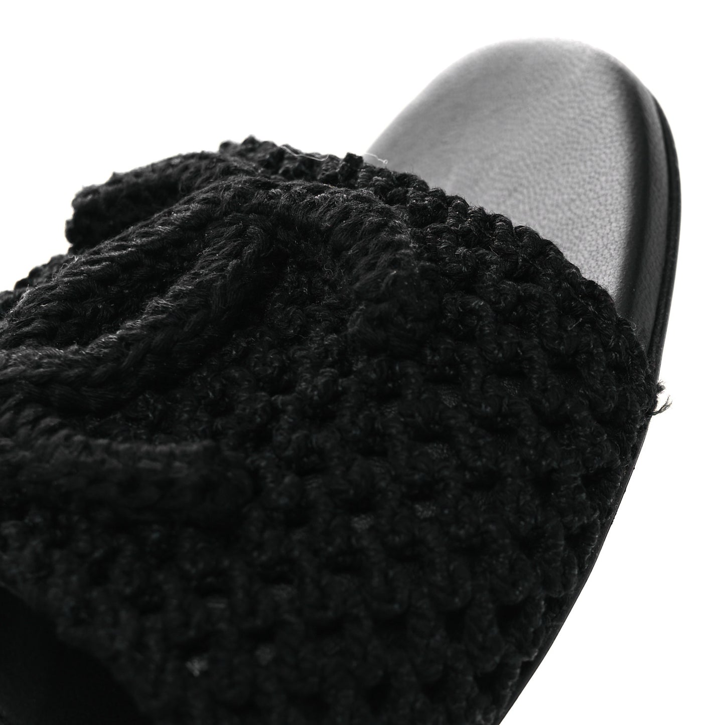 Crochet CC Mules Sandals 38.5 Black