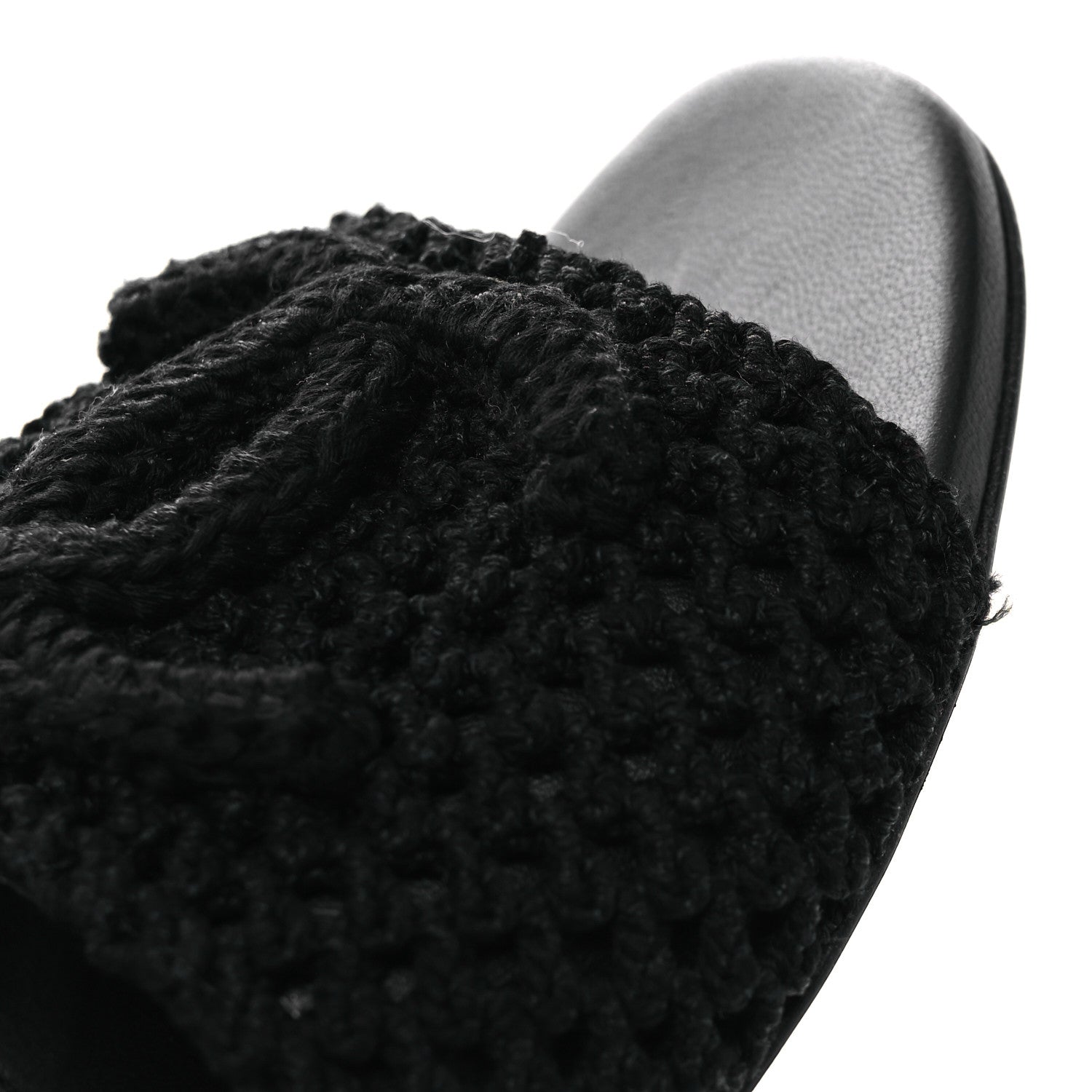 Chanel Crochet CC Mules Sandals 38.5 Black 11 of 12