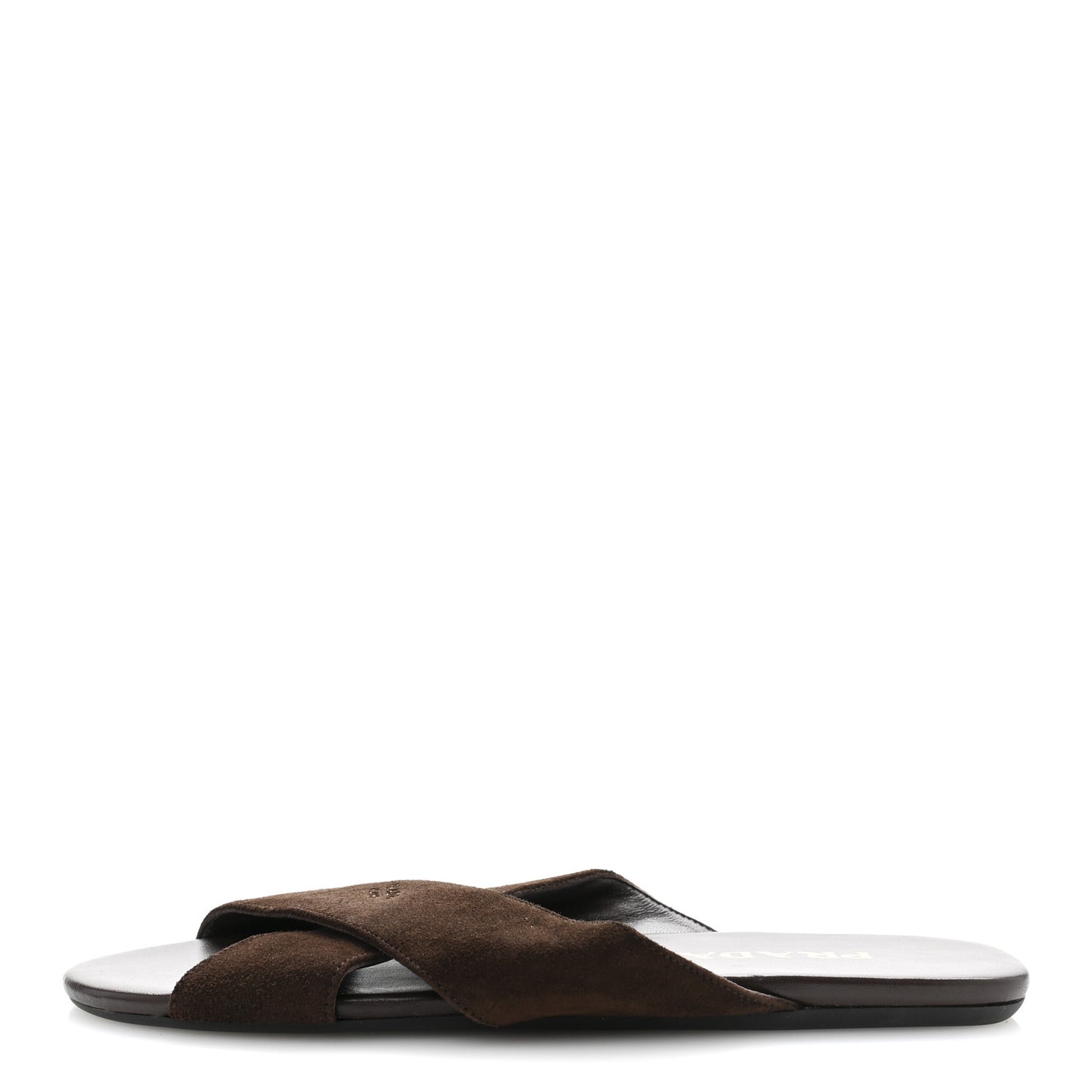 Suede Crisscross Slide Sandals 38.5 Moro