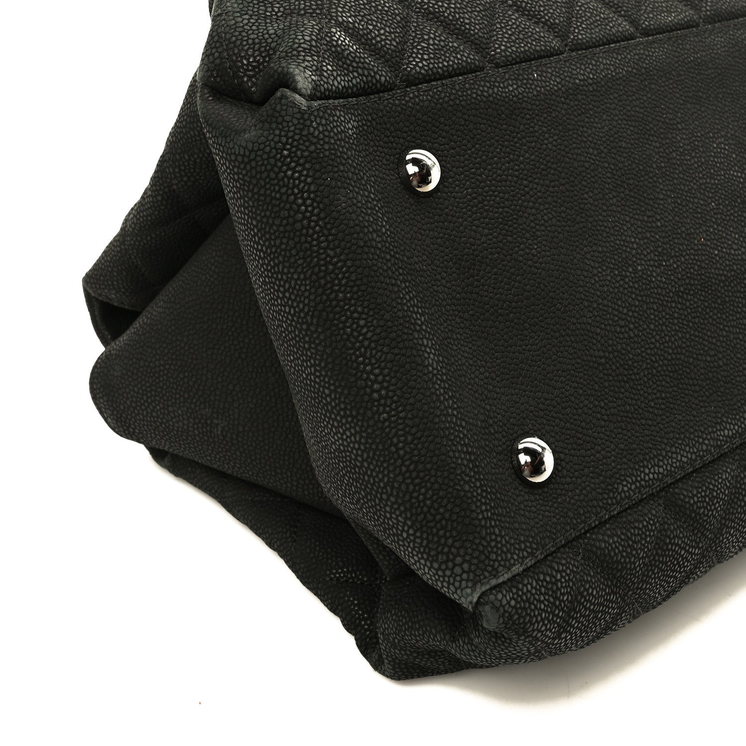 Chanel Iridescent Caviar Quilted Lady Pearly Tote Black 9 of 10