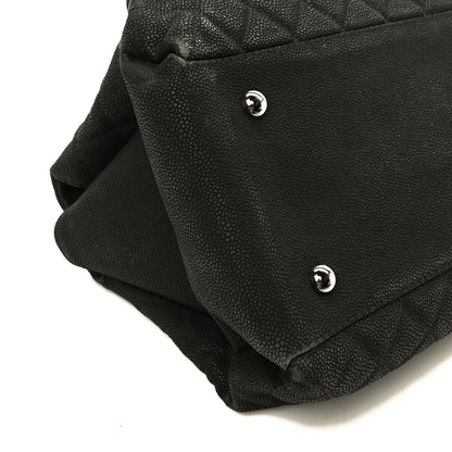 Chanel Iridescent Caviar Quilted Lady Pearly Tote Black 9 of 10