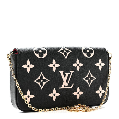 Louis Vuitton Empreinte Monogram Giant Felicie Pochette Black Beige 4 of 11