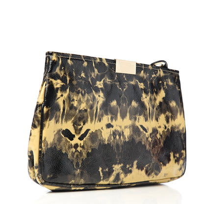 Jimmy Choo Patent Clutch Beige Black 2 of 5