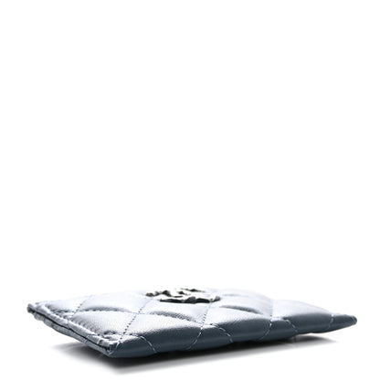 Chanel Lambskin Enamel Quilted Card Holder Blue 4 of 10