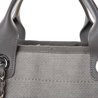 Chanel Canvas Large Deauville Tote Grey 13 of 18