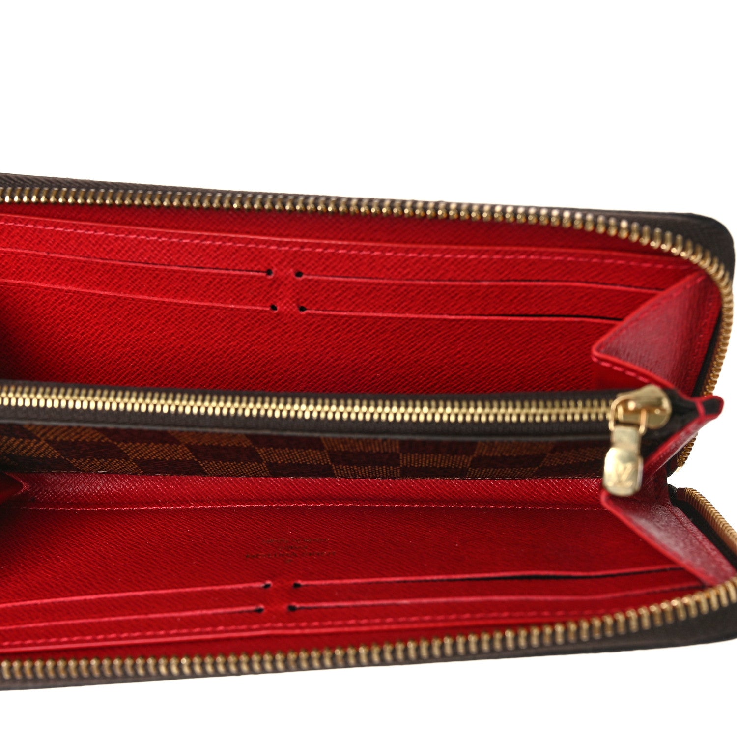 Louis Vuitton Damier Ebene Clemence Wallet Cherry 5 of 8