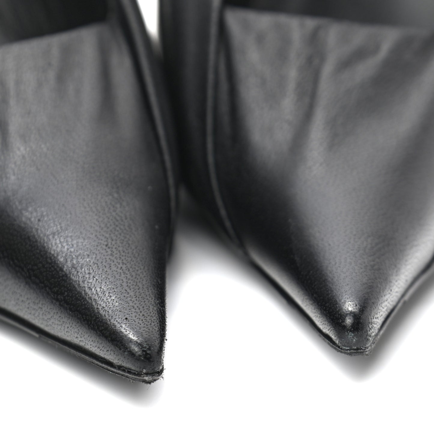 Jersey Crepe Drape Knife Pointed Pumps 37 Black