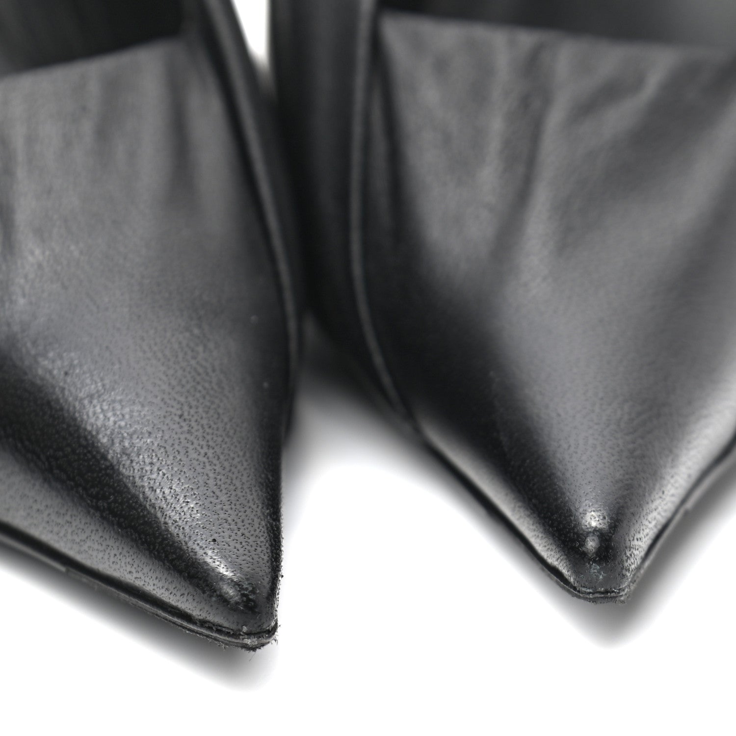 Balenciaga Jersey Crepe Drape Knife Pointed Pumps 37 Black 9 of 9