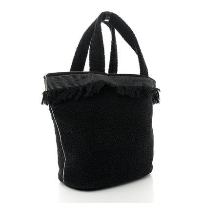 Chanel Terry Cotton CC Beach Tote Towel Set Black 4 of 14