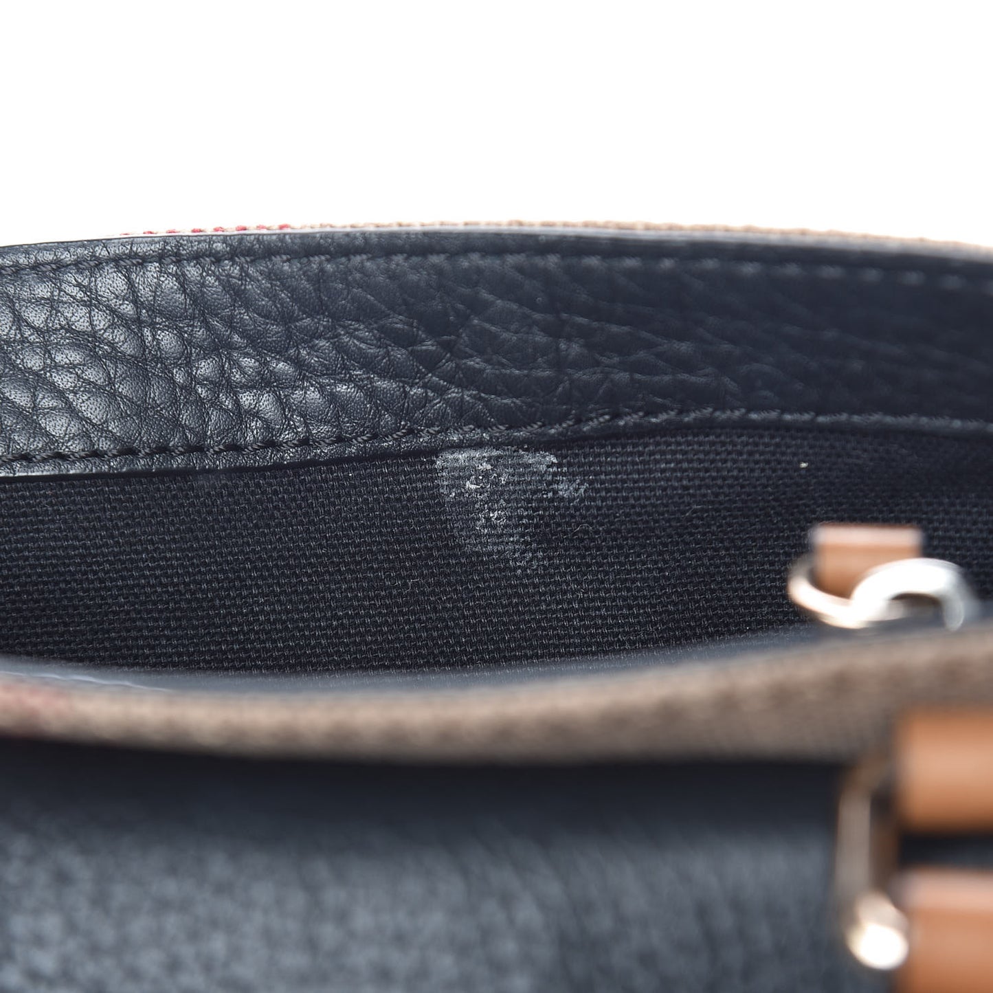 Mega Check Grainy Calfskin Gowan Messenger Bag Black