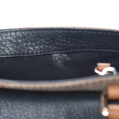 Burberry Mega Check Grainy Calfskin Gowan Messenger Bag Black 10 of 10
