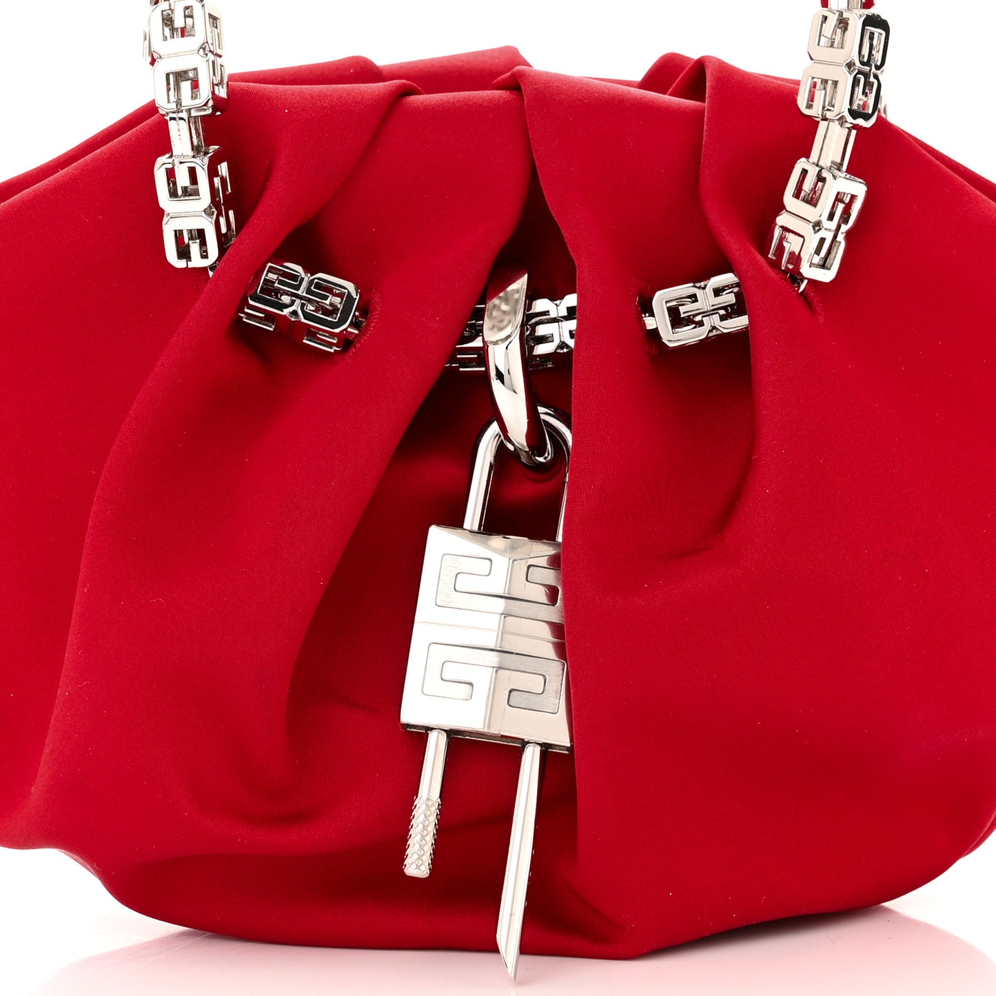 Satin Mini Kenny Shoulder Bag Red