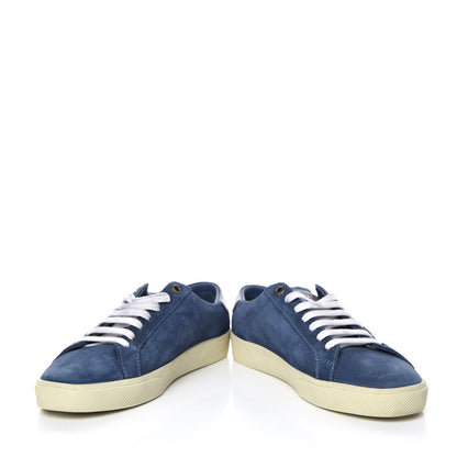 Saint Laurent Suede Womens Court Classic Sneakers 37.5 Denim 5 of 21
