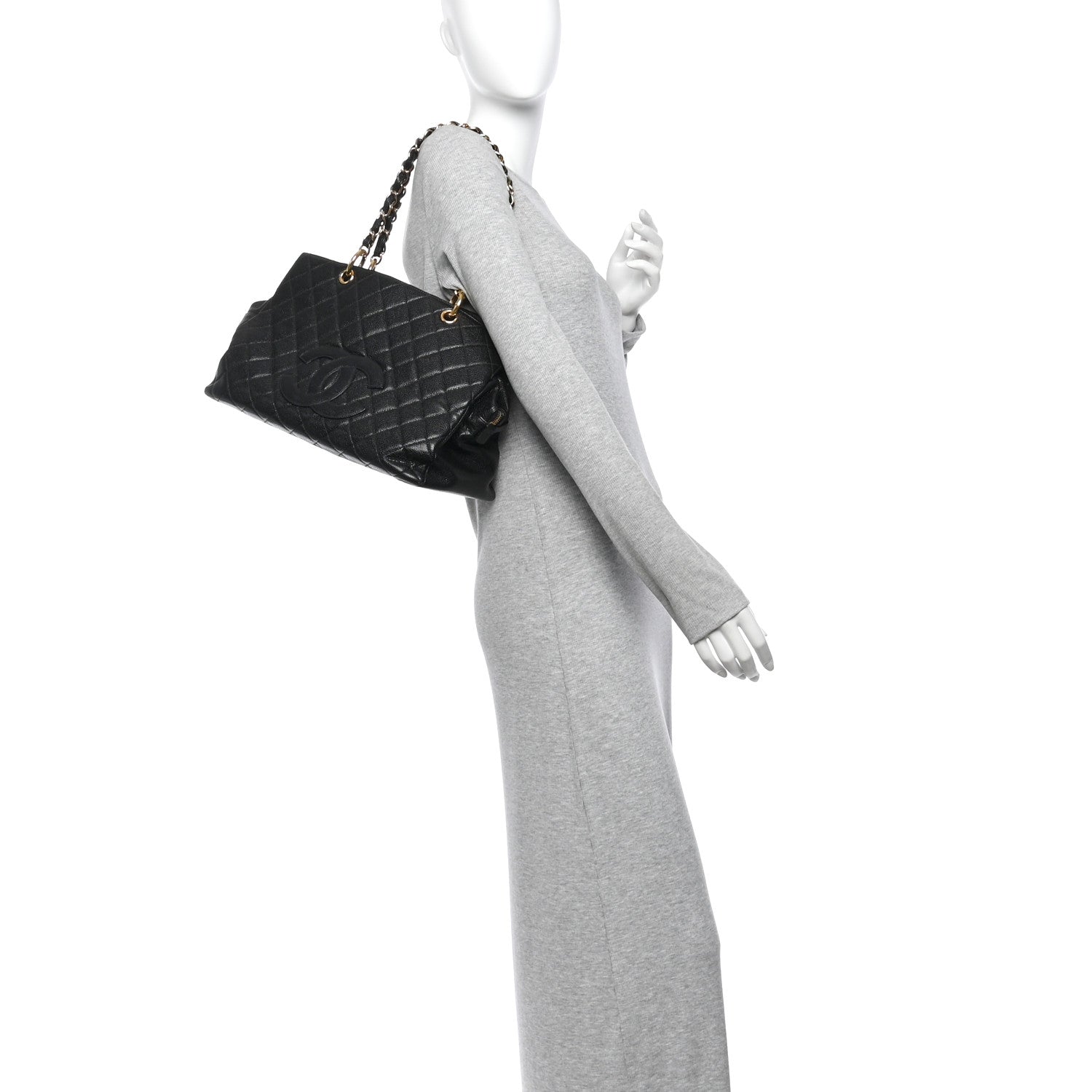 Chanel Caviar Quilted Grand Timeless Tote GTT Black 2 of 10