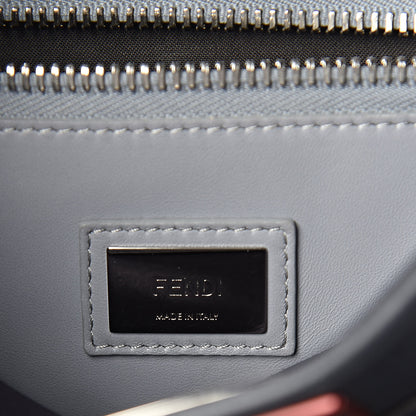 Fendi Vitello Seta Shiny Nappa Medium Peekaboo Iconic Satchel Blue Notte Ardesia 7 of 10