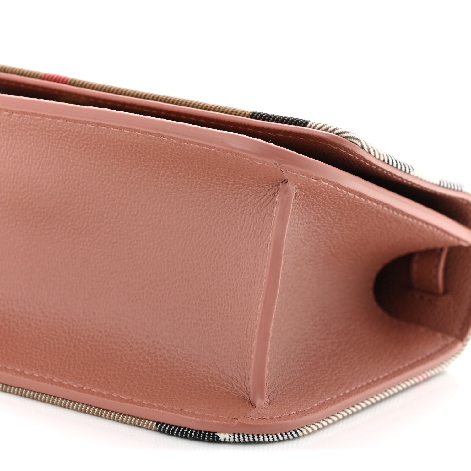 Burberry Grained Calfskin House Check Small Madison Shoulder Bag Dusty Pink 10 of 10