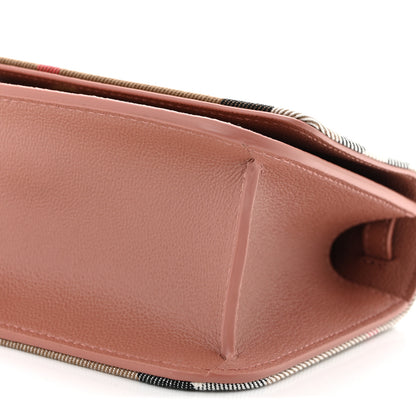Burberry Grained Calfskin House Check Small Madison Shoulder Bag Dusty Pink 10 of 10