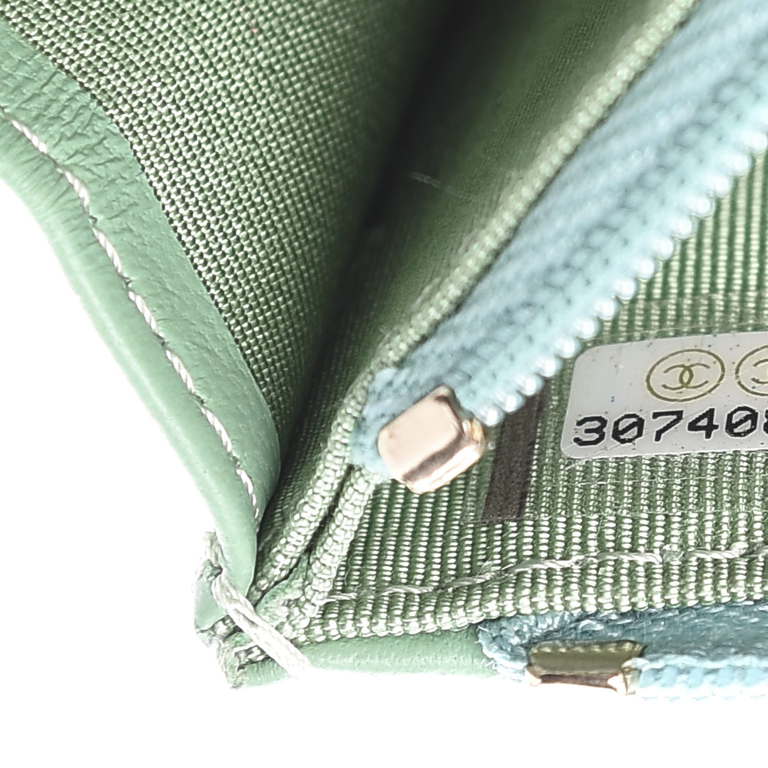Chanel Lambskin Quilted Mini Wallet On Chain WOC Green 7 of 11