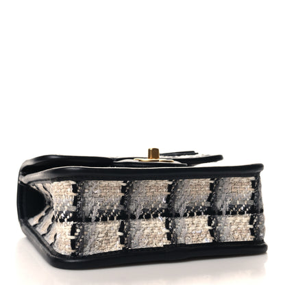 Chanel Tweed Calfskin School Memory Mini Top Handle Flap Ecru Grey Beige Black 4 of 11