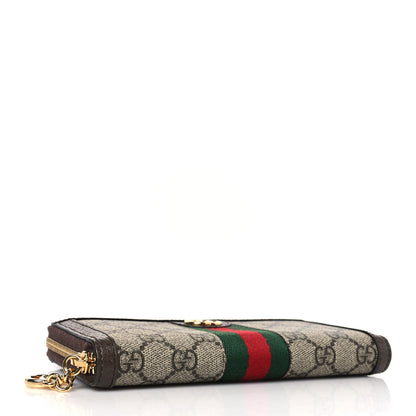 Gucci GG Supreme Monogram Web Ophidia Zip Around Wallet Brown 5 of 7