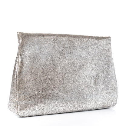 Jimmy Choo Shimmer Calfskin Zena Clutch Silver 3 of 8