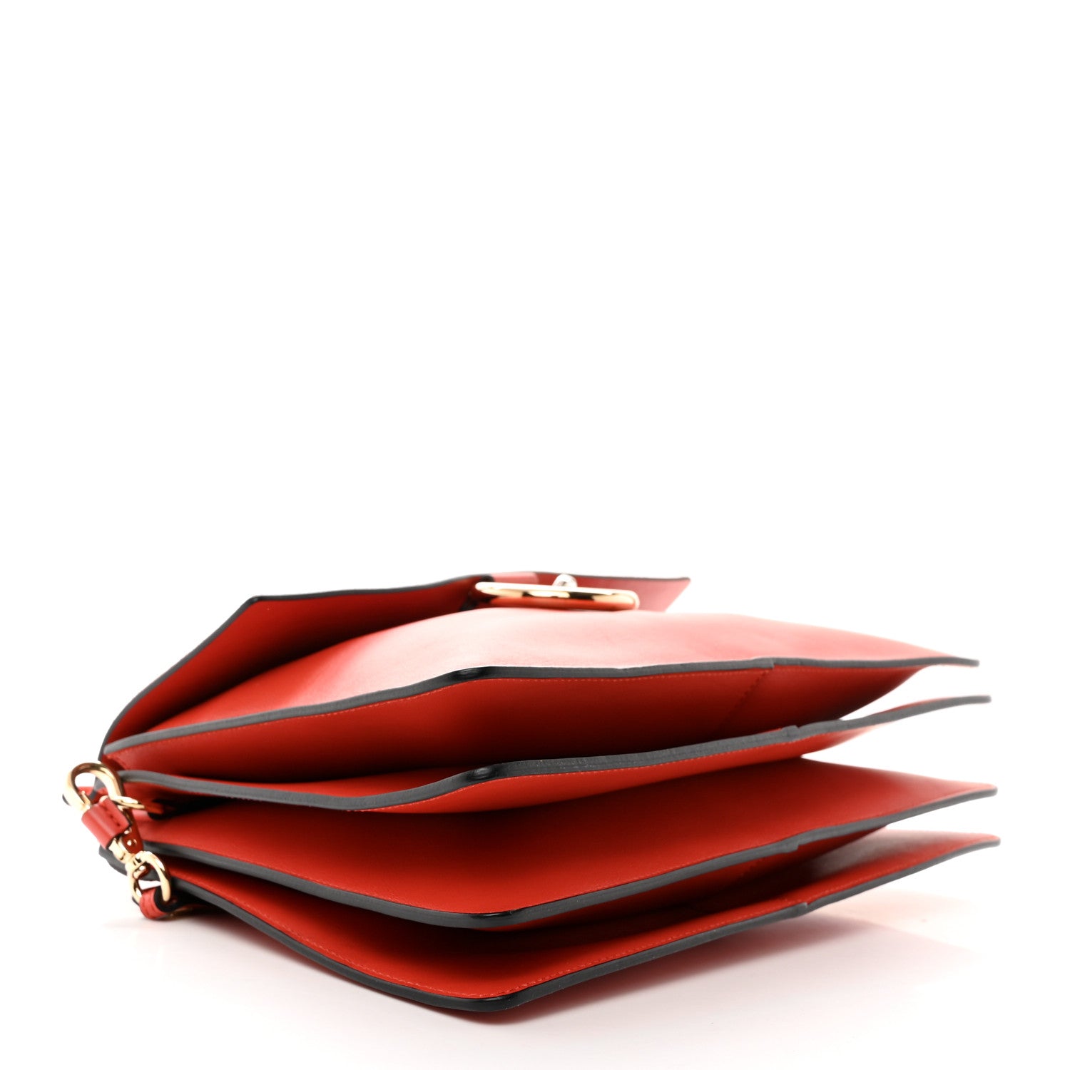 Chloe Calfskin Suede Medium Faye Shoulder Bag Sepia Red 4 of 10