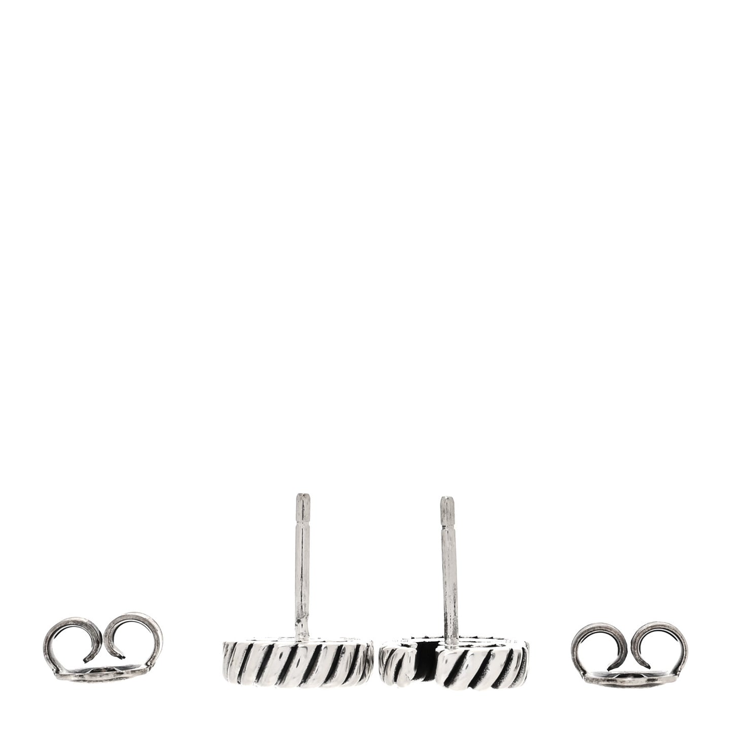 Sterling Silver Torchon Double G Earrings