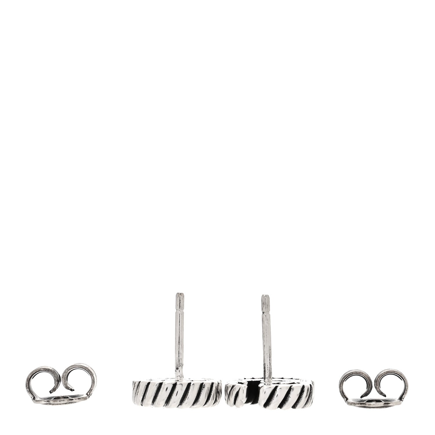 Gucci Sterling Silver Torchon Double G Earrings 3 of 4